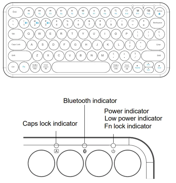 Shenzhen Hangshi Electronic Technology Co Ltd HB098S Bluetooth Keyboard