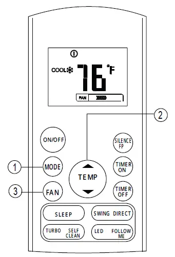 Mr Cool-MC-Air-Conditioner-Remote-Buttons-and-Functions-FIG-8