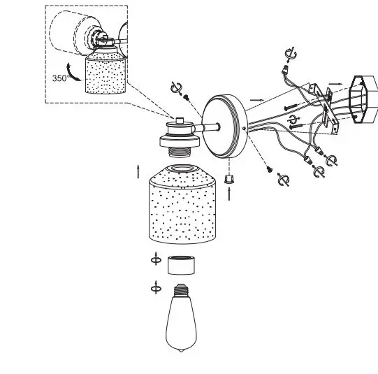 globe-91002867-Electric-1-Light-Matte-Black-Plug-In-or-Hardwire-Wall-fig-7