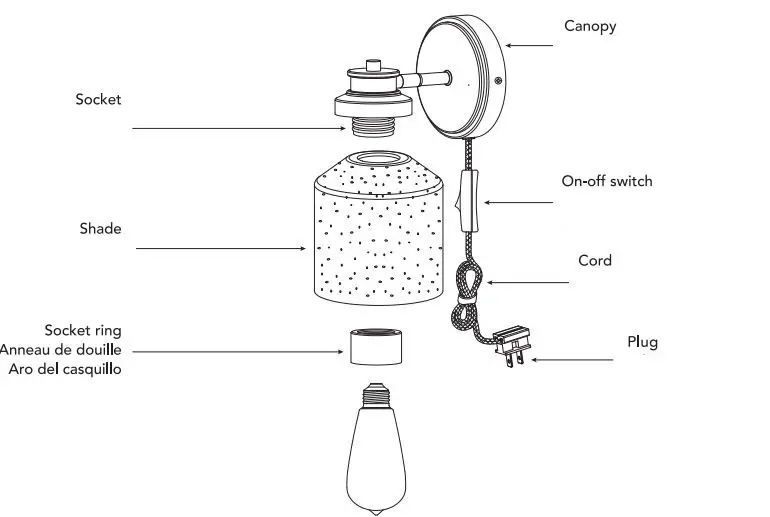 globe-91002867-Electric-1-Light-Matte-Black-Plug-In-or-Hardwire-Wall-fig-8