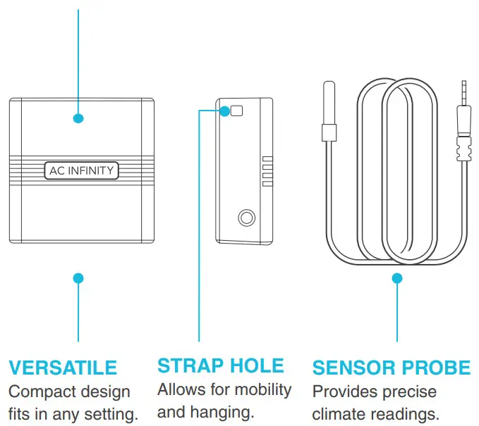 AC INFINITY 211118 Cloudcom B1 Thermometer - KEY FEATURES