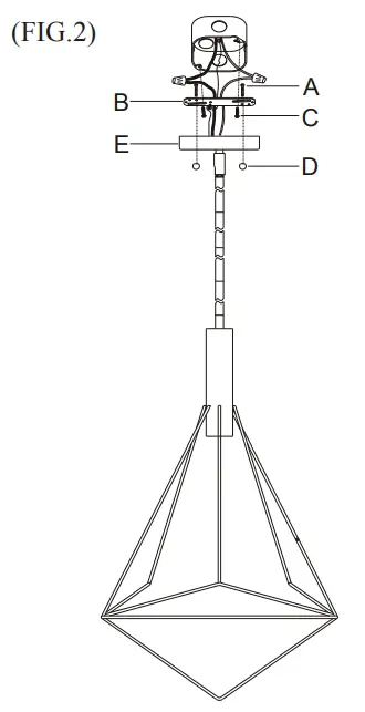 SIGNATURE HARDWARE 440500 Mata During Colgante Hanging Light - FIG. 2