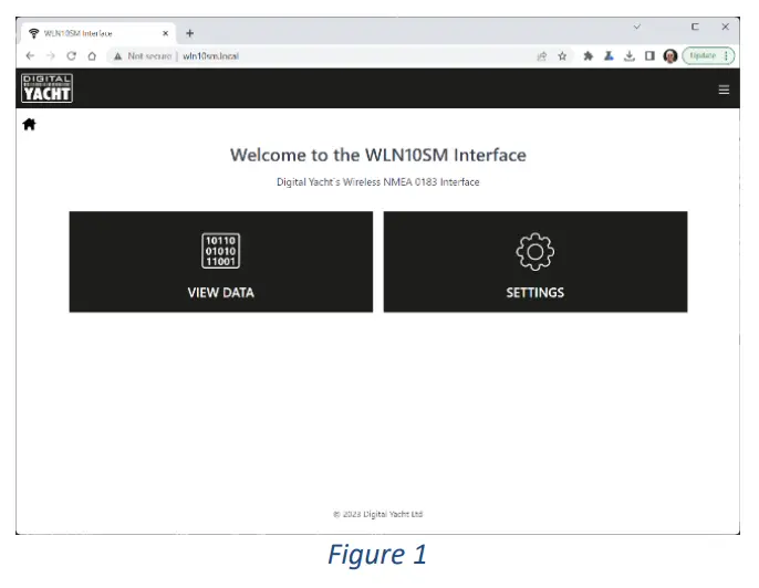 DIGITAL YACHT WLN10 Smart Wireless NMEA server - SETTINGS