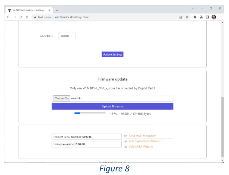 DIGITAL YACHT WLN10 Smart Wireless NMEA server - SETTINGS6