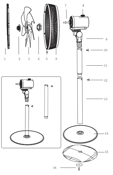 Qilive Q6857 Stand Fan