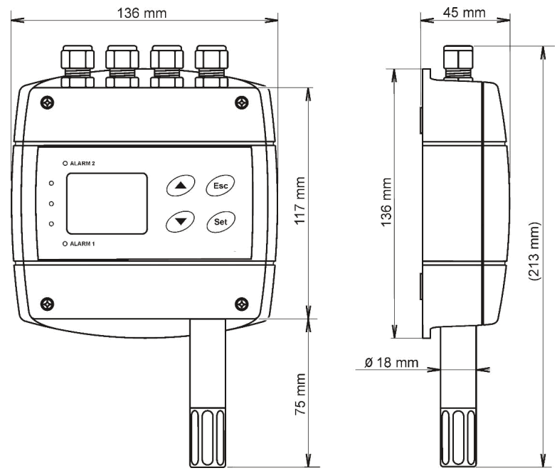 cometsystem H5421 CO2 Concentration Temperature Humidity Other Calculated Humidity Variables Regulator - FIG