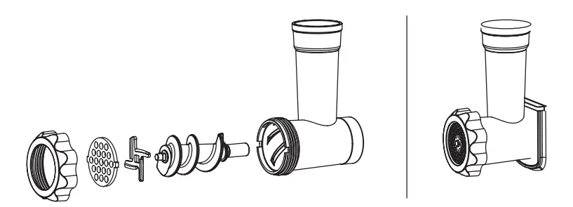 taurus 913600A Kitchen Machine with Jug Blender and Meat Mincer - assembly 12