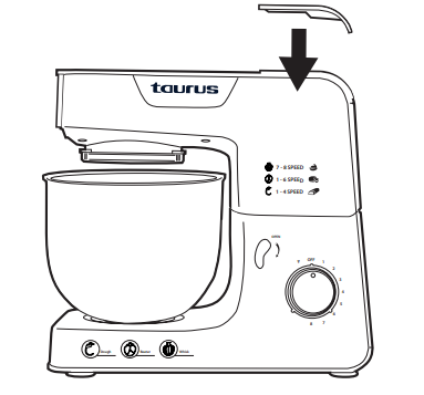 taurus 913600A Kitchen Machine with Jug Blender and Meat Mincer - assembly 21