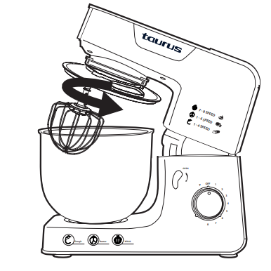 taurus 913600A Kitchen Machine with Jug Blender and Meat Mincer - assembly 7