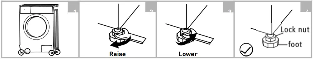 HADEN HW1217 7KG Washing Machine - Adjusting Legs