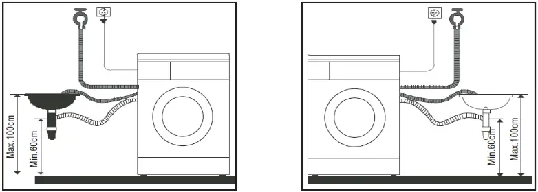 HADEN HW1217 7KG Washing Machine - drain pipe 1