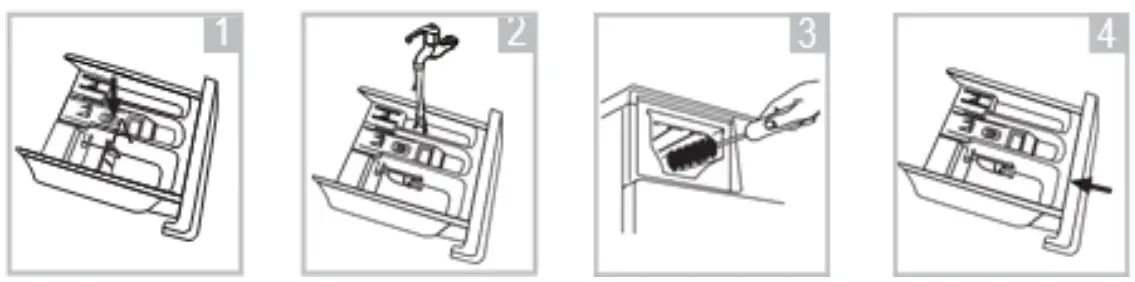 HADEN HW1217 7KG Washing Machine - drawer into position