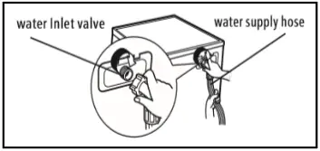 HADEN HW1217 7KG Washing Machine - inlet hose 2