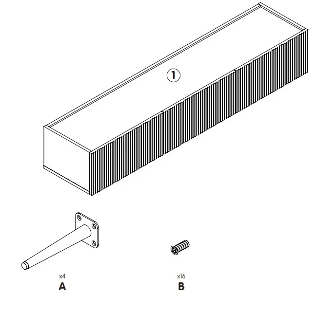 ILVI 407213900000 Low Board Comfortable TV Unit - Assembly