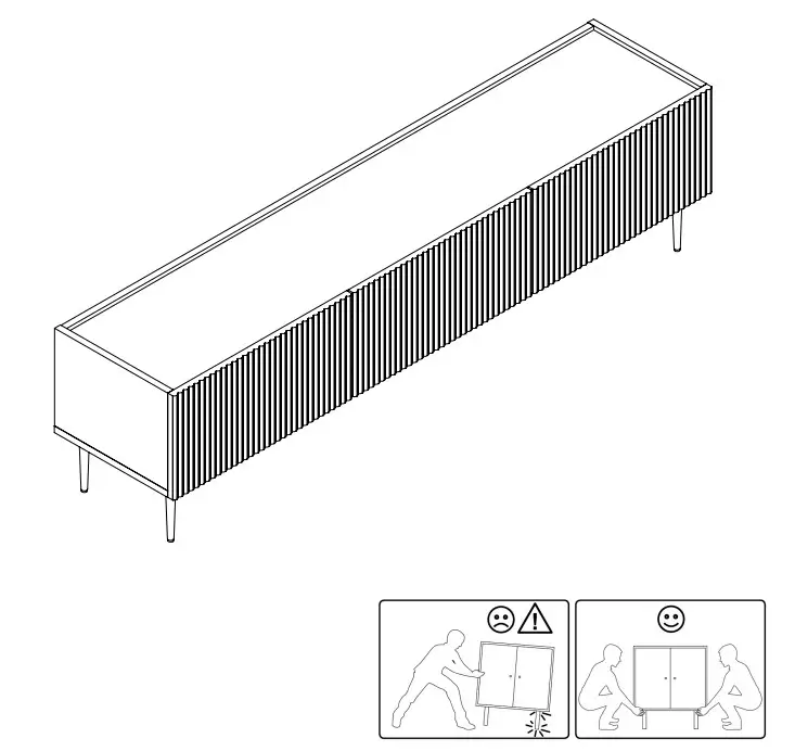 ILVI 407213900000 Low Board Comfortable TV Unit