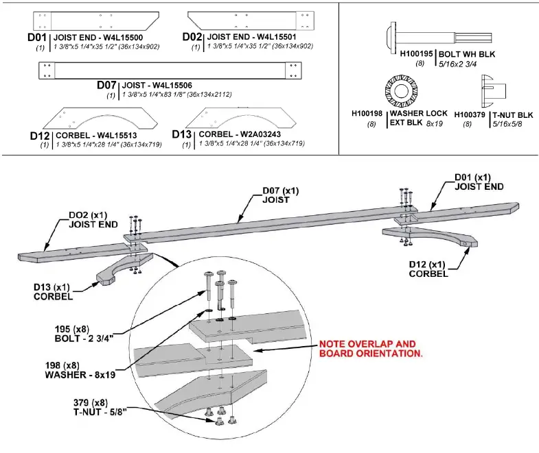 Backyard DISCOVERY 2101579COM Beaumont 20 ft x 12 ft Light Brown All Cedar Wooden Pergola - ASSEMBLY1