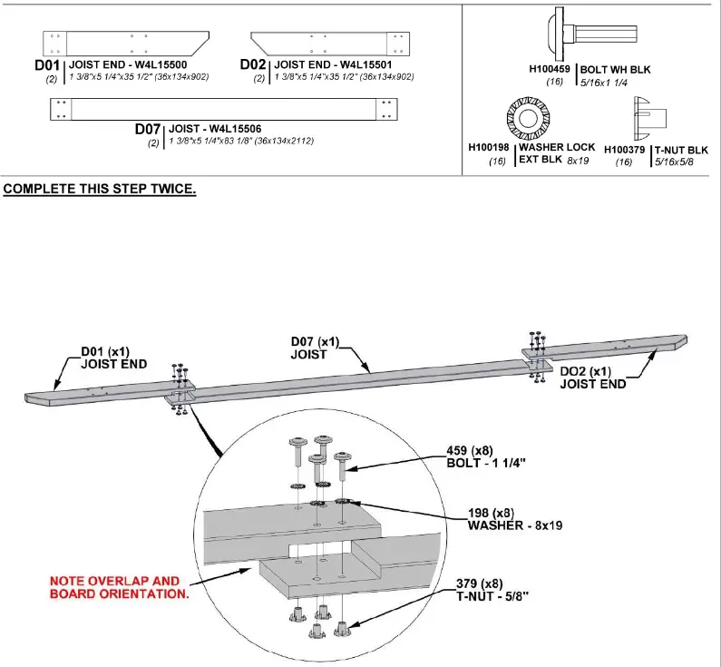 Backyard DISCOVERY 2101579COM Beaumont 20 ft x 12 ft Light Brown All Cedar Wooden Pergola - ASSEMBLY3