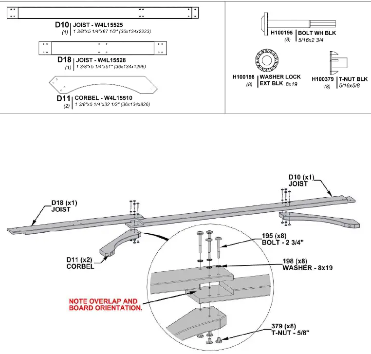 Backyard DISCOVERY 2101579COM Beaumont 20 ft x 12 ft Light Brown All Cedar Wooden Pergola - ASSEMBLY9
