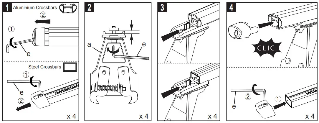 Mont Blanc 5107 MB Roofbars AMC Kit Fix Point Foot - Assembly