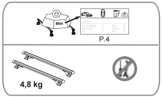 Mont Blanc 5107 MB Roofbars AMC Kit Fix Point Foot - fig 1
