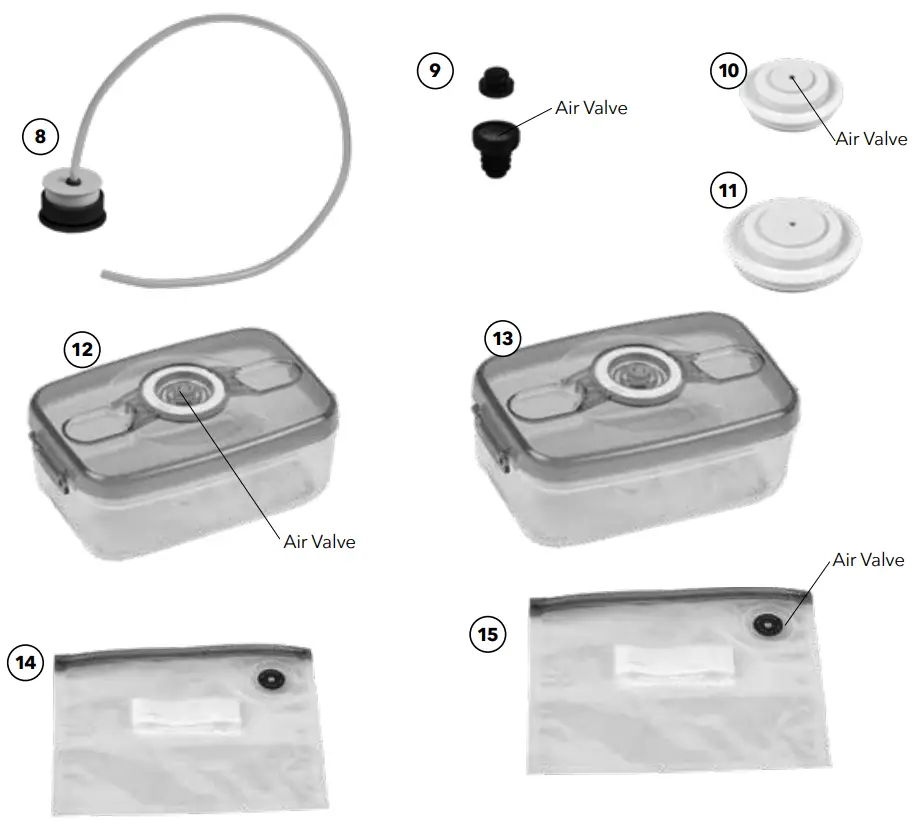 PowerXL HR0013SS Duo NutriSealer - Accessories