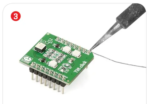 MikroElektronika MIKROE-1834 Tilt Click Compact Add-On Board - board upward