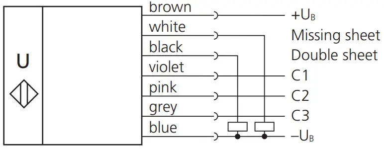 microsonic dbk+5 Empf 3CDD M18 K7K2 Ultrasonic Double Sheet Detection With 2 Switched Outputs 6