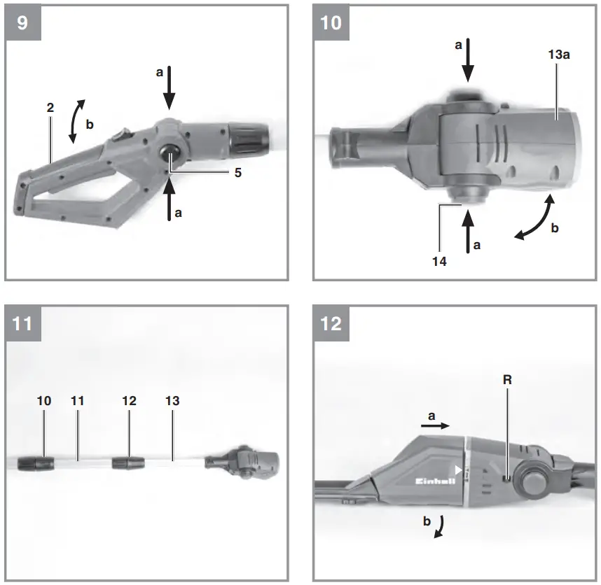 Einhell GE-HC 18 Cordless Telescopic Hedge Trimmer - Fig 5