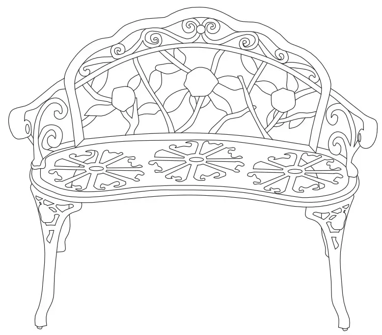 Outsunny 84B484 Cast Aluminum Garden Bench