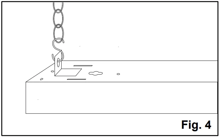 EnviroLite STCONN1 4P 8 FT Industrial LED White Strip Light Fixture with 4 T8 LED Tubes - HANGING MOUNT