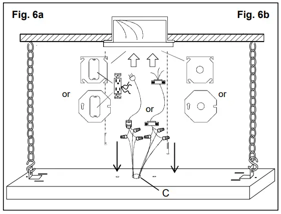 EnviroLite STCONN1 4P 8 FT Industrial LED White Strip Light Fixture with 4 T8 LED Tubes - HARDWIRED CORD
