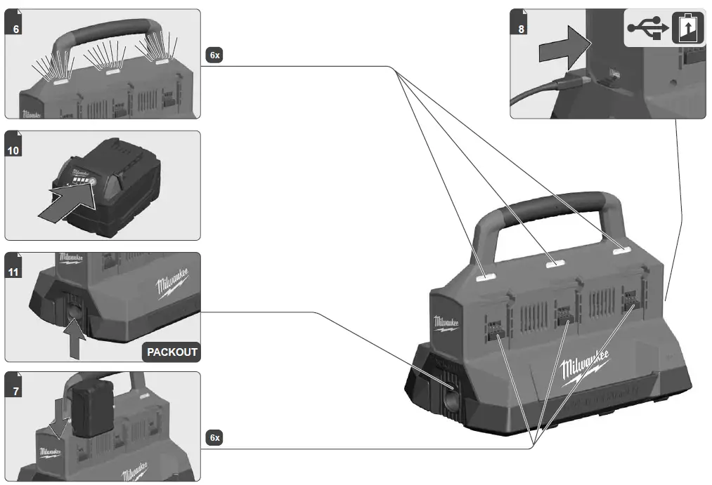 milwaukee-M18-PC6-6-Bay-Packout-Charger-01