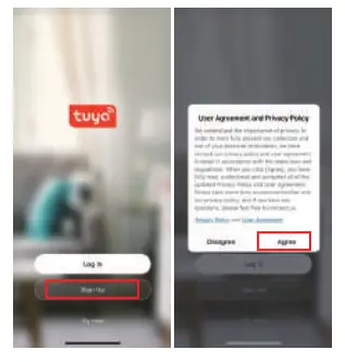 tuya TY017 Wall Lamp Security WiFi Camera - smart app