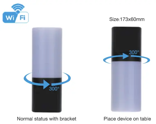 tuya TY017 Wall Lamp Security WiFi Camera - wi fig