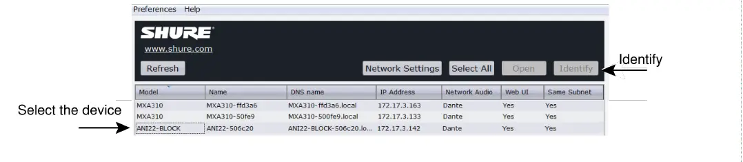 SHURE ANI22 Audio Network Interface 2