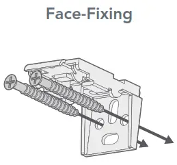 blinds2go Little Orchard Soft Blue Roman Blind - brackets1