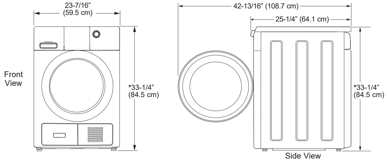 GE APPLIANCES GFT14ESSMWW Front Load Ventless Condenser Electric Dryer - fig 24