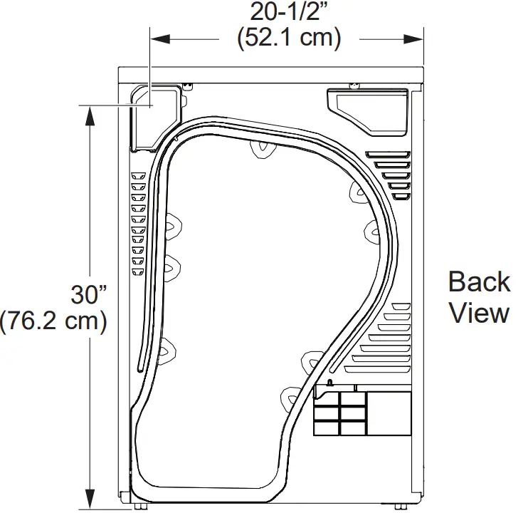 GE APPLIANCES GFT14ESSMWW Front Load Ventless Condenser Electric Dryer - fig 25