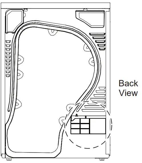 GE APPLIANCES GFT14ESSMWW Front Load Ventless Condenser Electric Dryer - fig 33