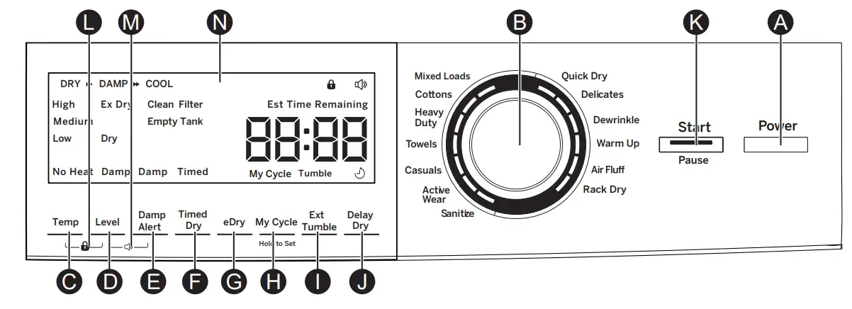 GE APPLIANCES GFT14ESSMWW Front Load Ventless Condenser Electric Dryer - fig 6