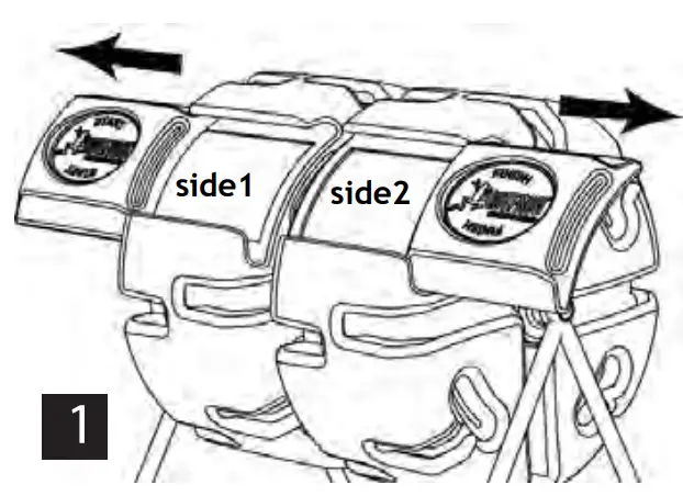 FCMP OUTDOOR HF-DBC4000 Dual Body Tumbling Composter - Batch Composting