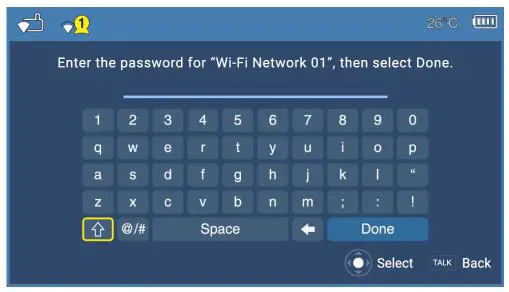 vtech RM5756HD Baby Monitor User Guide - Enter Wi-Fi password and select done