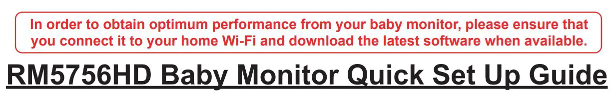 vtech RM5756HD Baby Monitor User Guide