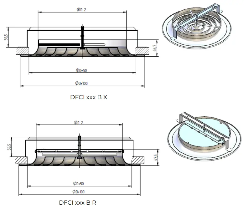 AIRZONE DFCI250BMTE Circular Diffuser - Figure 1