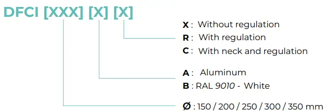AIRZONE DFCI250BMTE Circular Diffuser - Figure