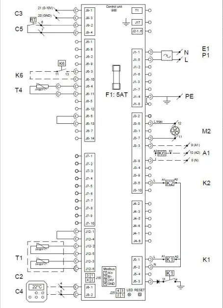 Winterwarm EH Electric Unit Heater - control circui5