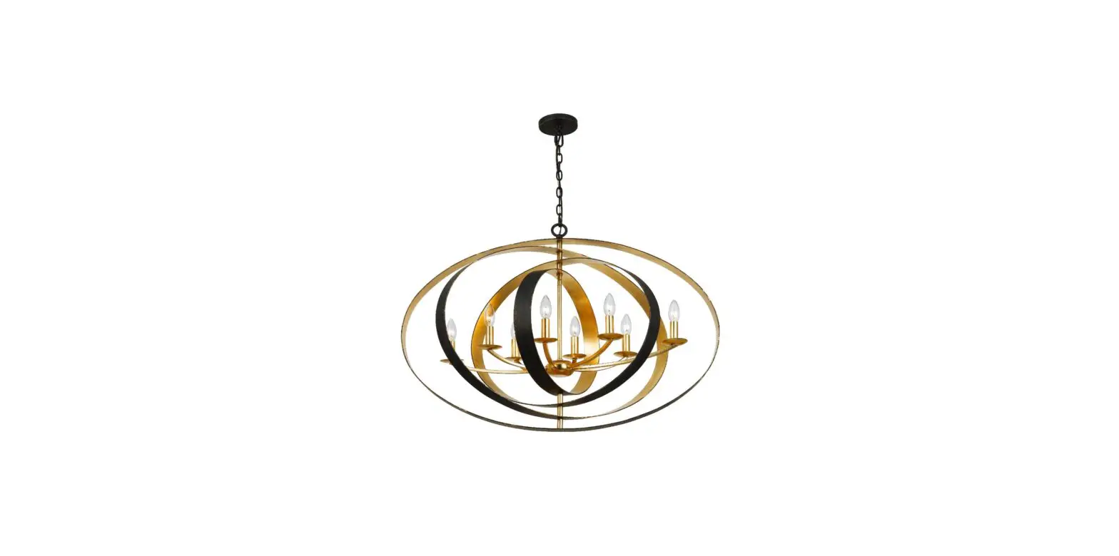 Crystorama 588-eb-ga Luna Eight Light Chandelier Instruction Manual