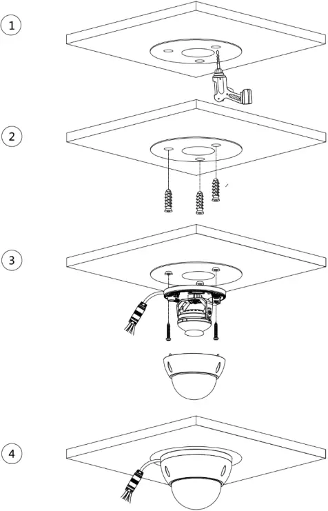 WORLD EYECAM - Cable going through the side cable tray