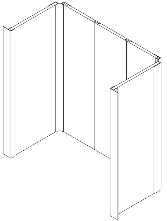 LUXART Square and Rectangular Shower Wall Kits - Cover