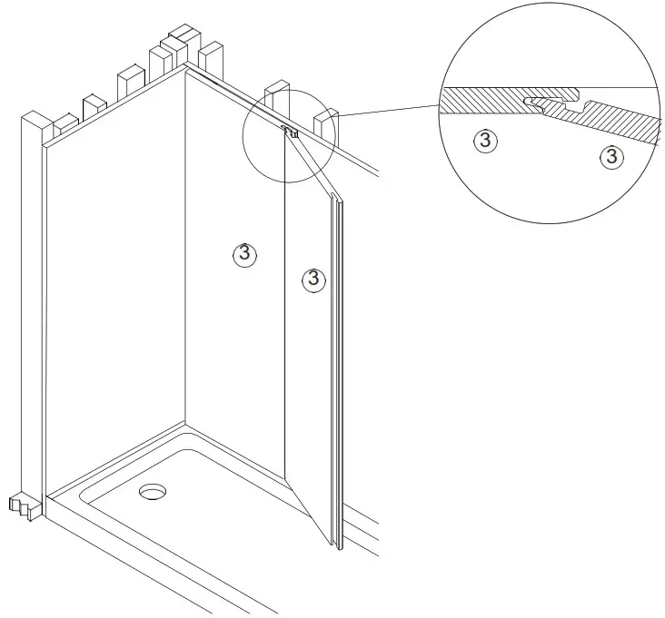LUXART Square and Rectangular Shower Wall Kits - INSTALLATION PROCEDURE 7